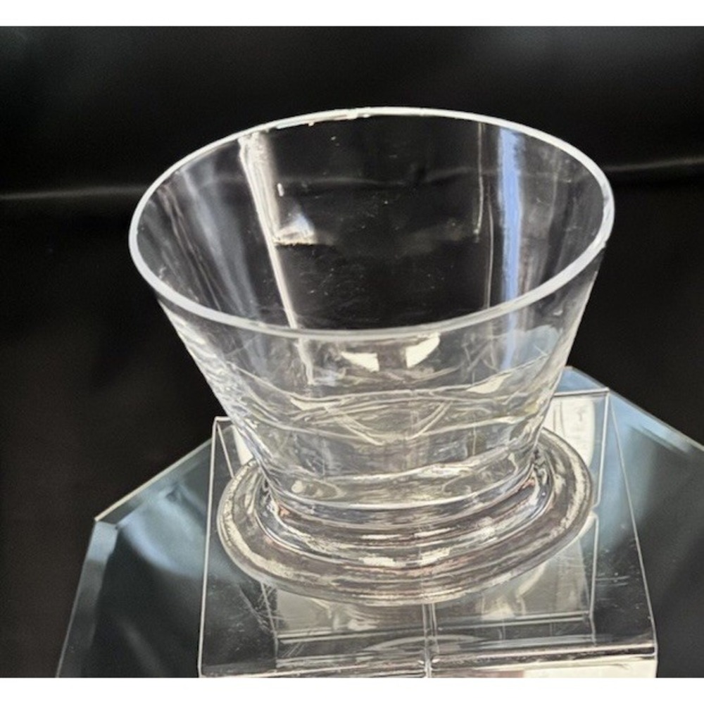 VTG Martha Stewart MSE Clear Glass Pedestal Oval Vase - Picture 2 of 4